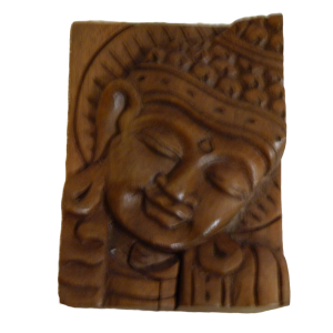 Boite a secret Bouddha en teck  sculptée a la main