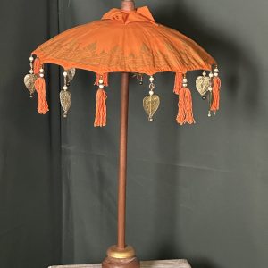 Parasol de décoration orange fait main